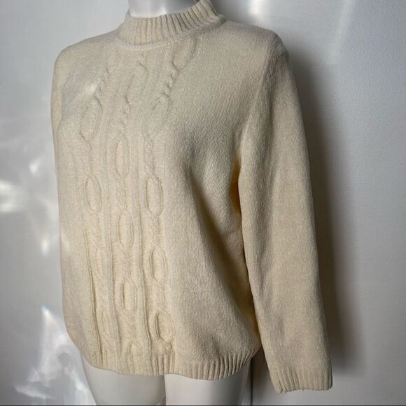 Alfred Dunner Mock Neck Cable Knit Sweater - Picture 7 of 10